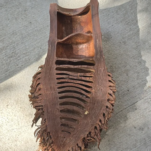 Bamboo root carved